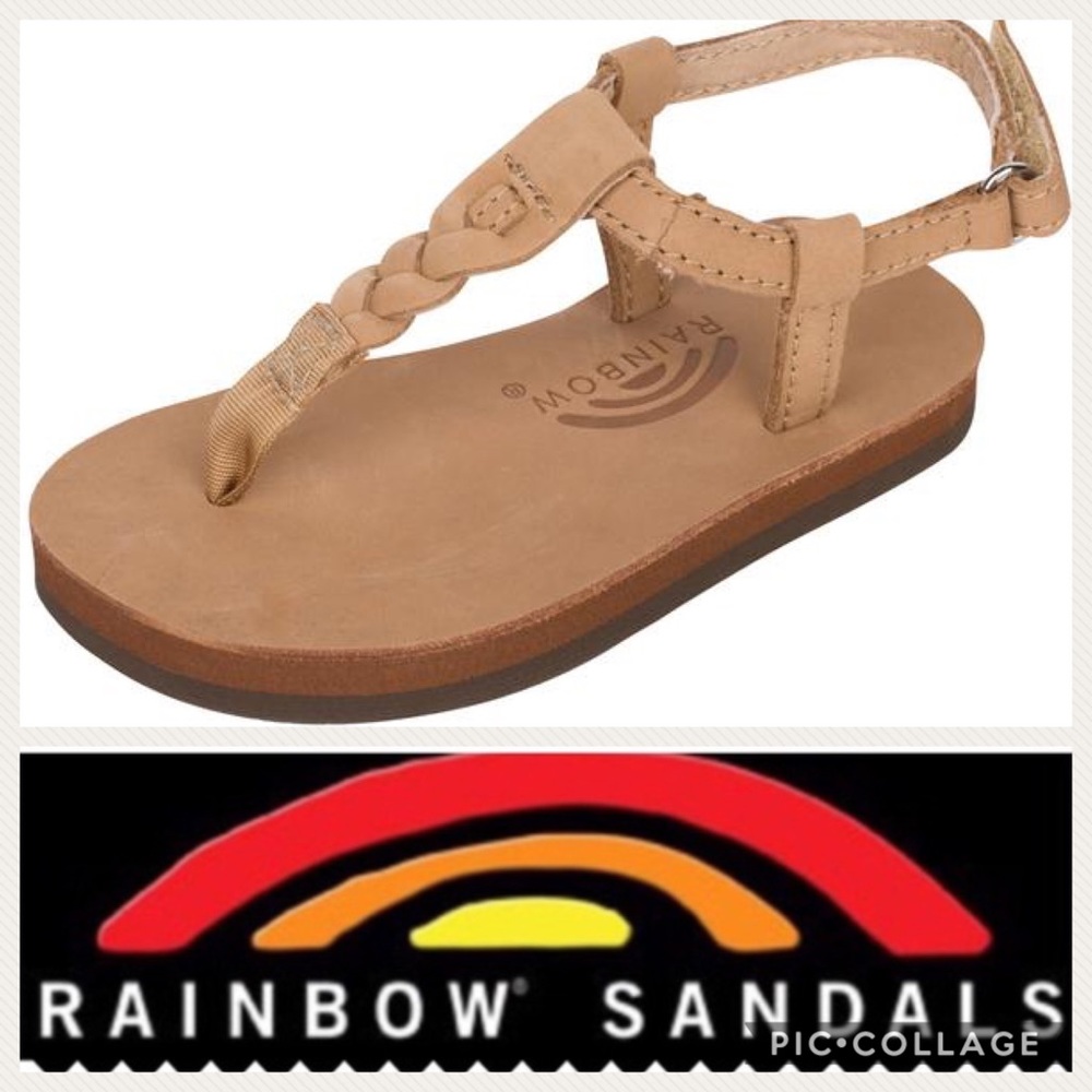 🌈KIDS! Rainbow T Street Leather Sandal {Expresso}
